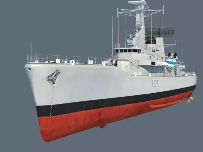 Leander class frigate 3D model