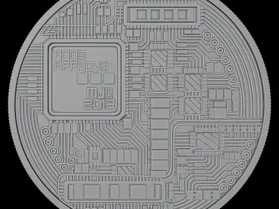 BITCOIN HIGH DETAILED MODEL 3D model 3D print model