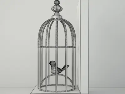Birdcage Bookend 3D model