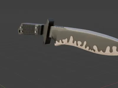 melee weapon Classic Knife Low-poly 3D model