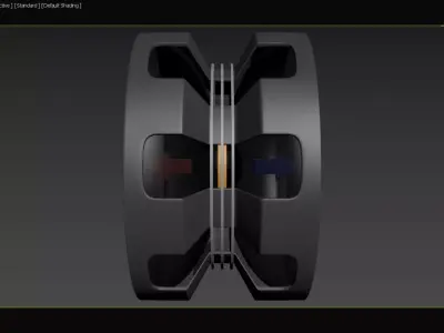 2 Speakers Sharing a Single Magnet - Concept 3D model