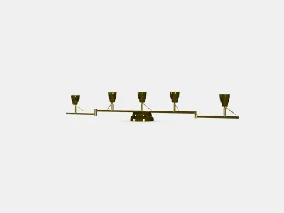 BAROMETER Ceiling track 5-spots Low-poly 3D model