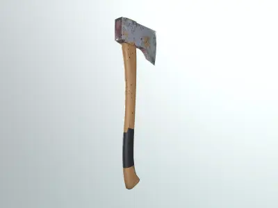 Rusty Survival Axe - Game Ready 3D Model Low-poly 3D model