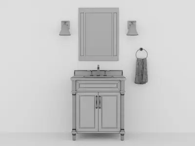 OVE Aberdeen 30 Dove Grey 3D model
