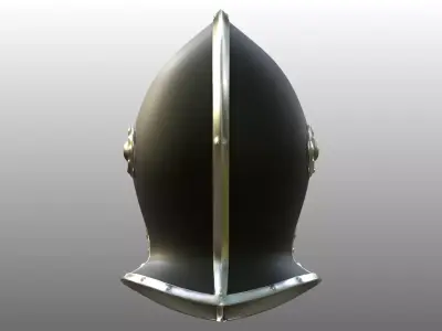 Knight Helmet HM-1 Low-poly 3D model