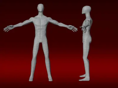 Alien guard skinny 3D model