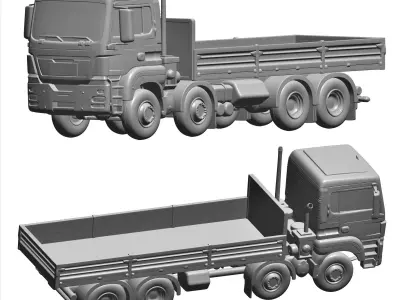 lorry truck static model 3D print model