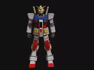 GUNDAM MECH Low-poly 3D model