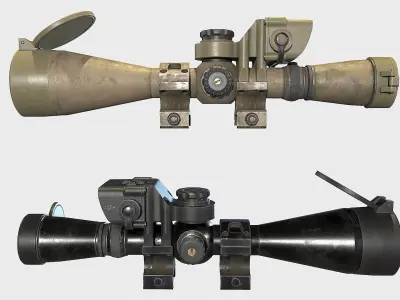 Optical Scope 10 Low-poly 3D model