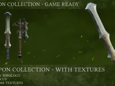 weapons pack Free low-poly 3D model purchase