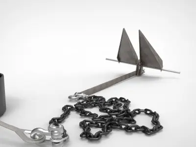 Anchor boat equipment 3D model