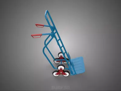 WHEEL STAIR CLIMB HAND TRUCK BARROW TROLLEY CART DOLLY STAIRCASE 3D model