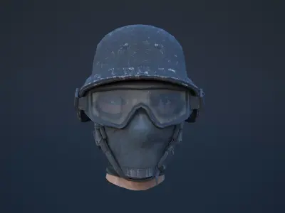 soldier helmet Low-poly 3D model buy
