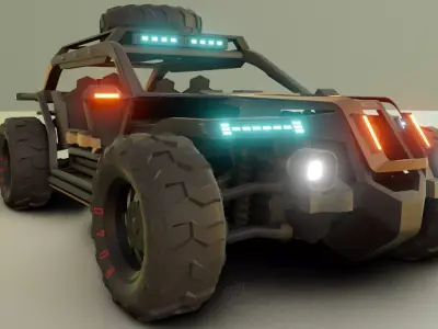 High-Detail Modular Off-Road Buggy 3D model