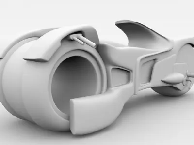 Tron Legacy Motorcycle Low-poly 3D model