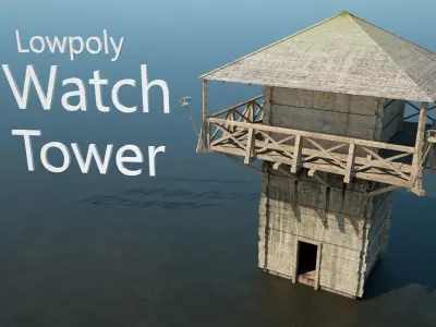 Roman Watchtower Low-poly 3D model purchase