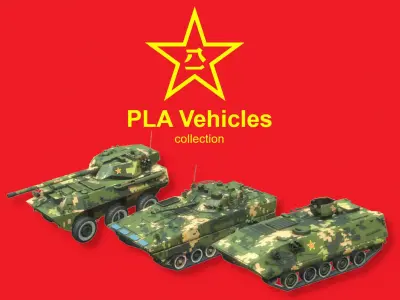 PLA Military Vehicles Collection 3D Model Pack