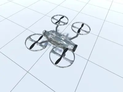 Drone flying in sky Low-poly 3D model buy