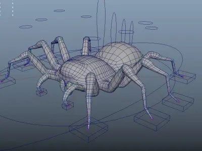 Spider Rigged Low-poly 3D model purchase