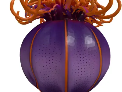 Vibrant Abstract Decorative Sculpture 3D model