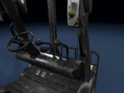 Forklift truck Low-poly 3D model purchase