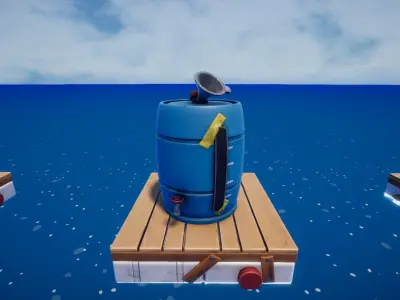 Raft Builder Kit Survival Free low-poly 3D model