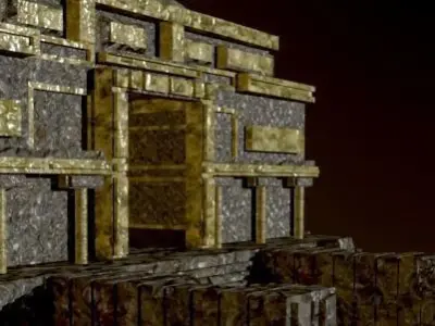 The Fortress Low-poly 3D model