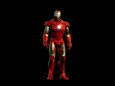 Iron Man Mark 3 Low-poly 3D model