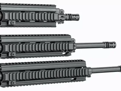 AR 15 Tactical Modular Handguards HK416 Low-poly 3D model