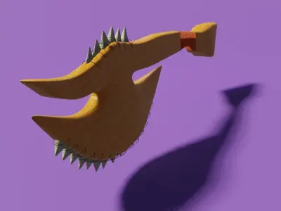 shark tooth axe 3D model