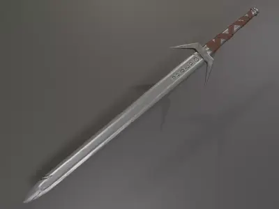 Sword Low poly lord of rings Low-poly 3D model