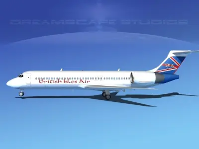 Boeing 717-200 British Isles 3D model