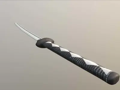 Katana samurai sword Free low-poly 3D model