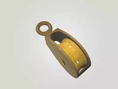 Industrial Lifting Pulley Block - Single Sheave Free low-poly 3D model