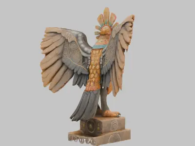 Rooster Statue Low-poly 3D model