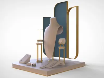 Bust Model Francis - Display 3D model