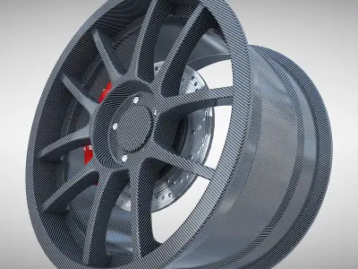 Weds Sport Carbon Wheel 3D model