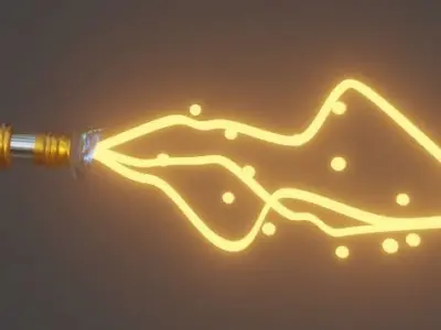 Gun beam Low-poly 3D model