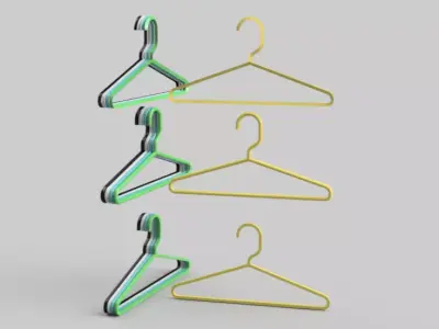 Plastic hangers 3 models 3D model