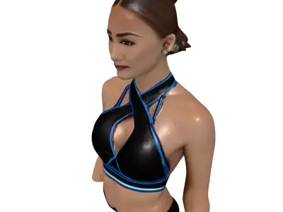 Futuristic Sport Bra Neon 3D model
