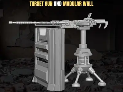 Defence Playset For Action Figures 3D print model