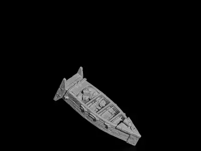 boat shelf 3D print model