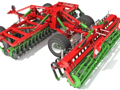 Agro Trailed Disc Harrow 3D model