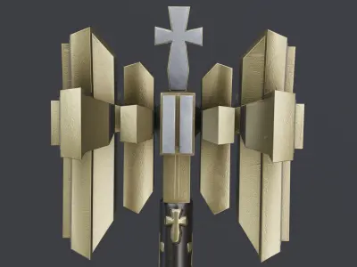 Hammer 07 Low-poly 3D model