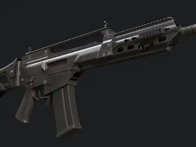 G36KA4 Assault Rifle - Game Ready  Low-poly 3D model