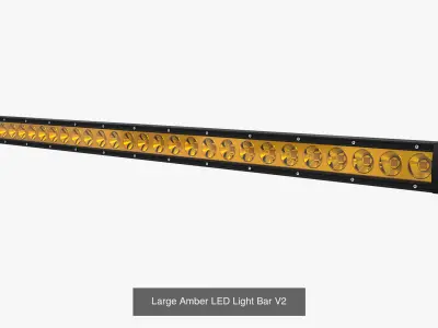 Amber LED Light Bar Collection V2 3D Model Pack