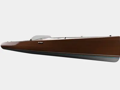 Wooden Run Boat 3D model