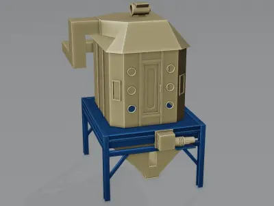Cooling with Crumble Sanitization Machine Low-poly 3D model