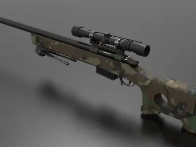 AWM Sniper Rifle Fps - Tps Low-poly 3D model