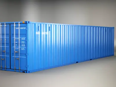 Intermodal Shipping Container 40-foot-long Low-poly 3D model